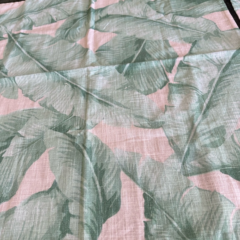 Pottery Barn Teen Green and Pink Leaf Pillow Cover